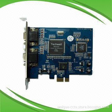 H.264 compression D1 preview 8-channel DVR card with dual stream